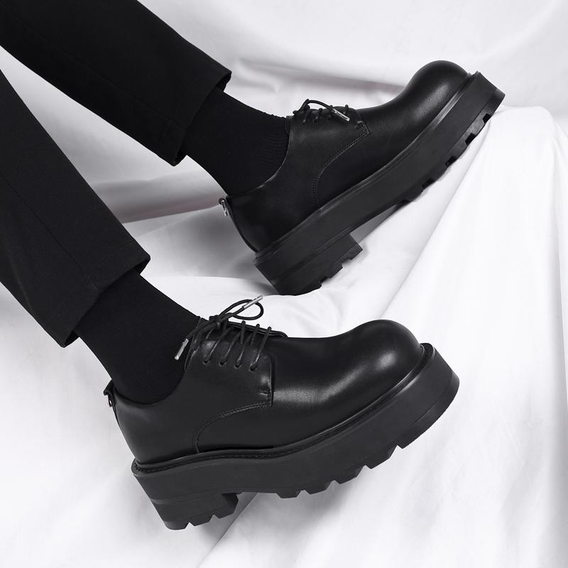 Fashion Derby Men's Thick Soled Shoes Fashion Designer's Minimalist Style Outdoor Leisure Business Party Office Street Walking Shoes