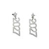 Rhinestone 2027 Digital Earrings Fashion Long Drop Earring Jewelry New Year Earrings  Christmas