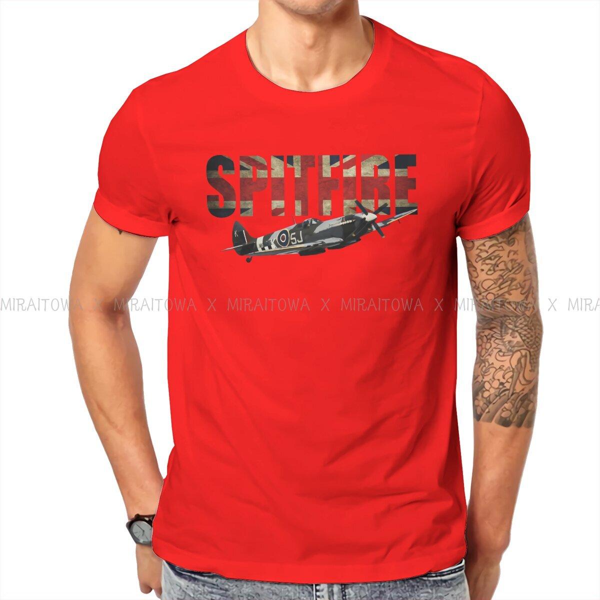 Spitfire Mens TShirt Supermarine Union Jack Uk Flag Individuality T Shirt Original Streetwear New Trend S