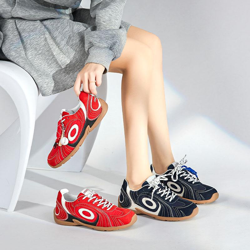 Fashion Women's Sneakers Shoes 2025 New Non-slip Casual German Training Shoes For Women Large Size Color Matching Flat Female Shoes