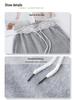 Gray Lace-Trimmed High-Waist Straight Leg Sweatpants for Women - Spring 2025 Collection