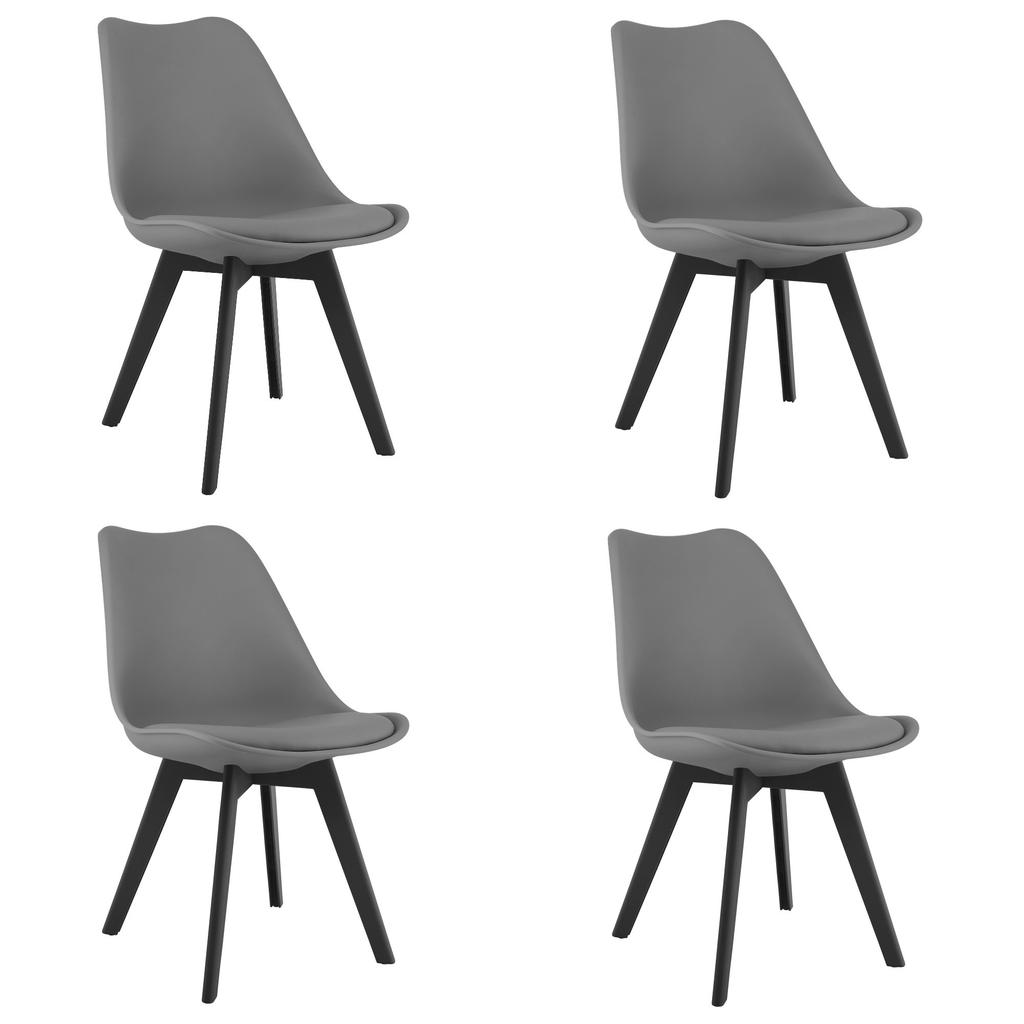 MARK chair - graphite / black legs x 4