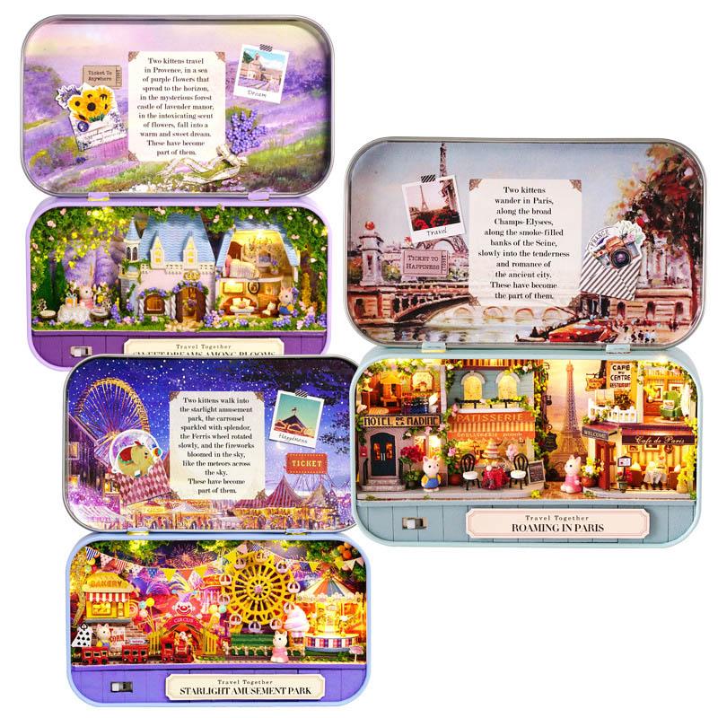 Box Wood Diy Miniature Doll House Kit Theatre Series Handcraft Toy Educational