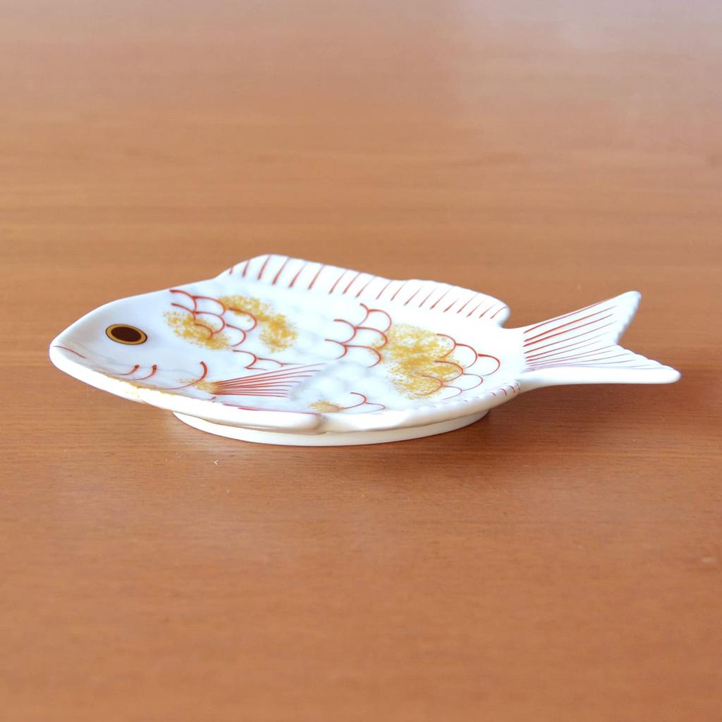 Small Japanese Sea Lucky Arita Festive Sea Bream Small Set of Gift Box Included Plates, Tableware, Tableware, Bream, Thai, Charm, Ware, (white),