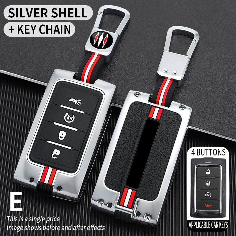 Zinc Alloy Car Key Case Cover Shell Fob for Jeep Wagoneer 2025- 2025 for Grand Cherokee L 2020 2025 2025 Key Chains Accessories