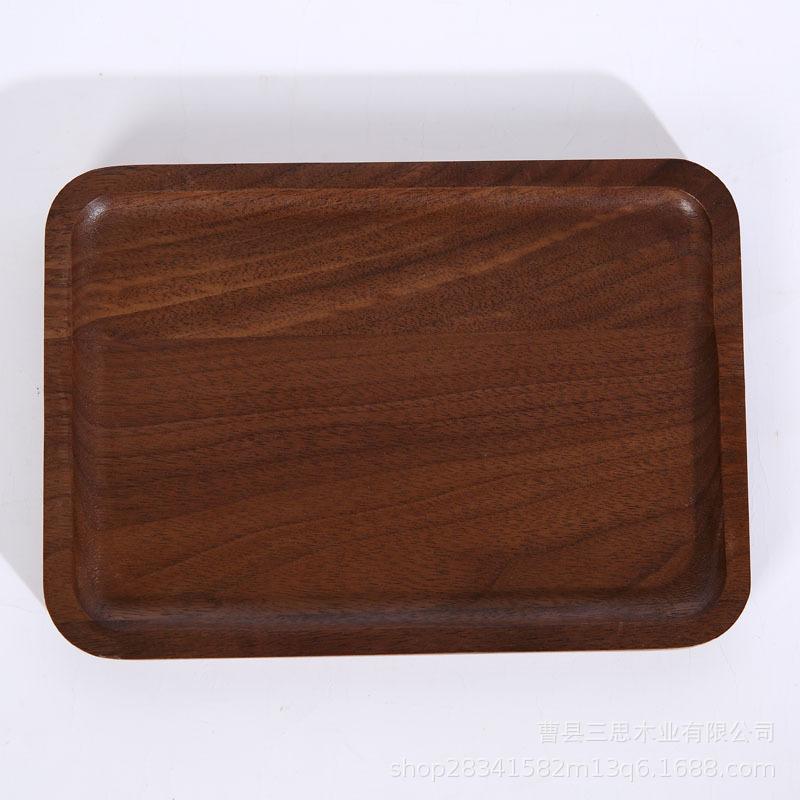 

Прямоугольные деревянные подносы для кухни, закусок, десертов, ужинов, поднос для сервировки еды, тарелка для чая в китайском стиле, декор для дома и отеля, поддон 18.5x13x1.5cm коричневый