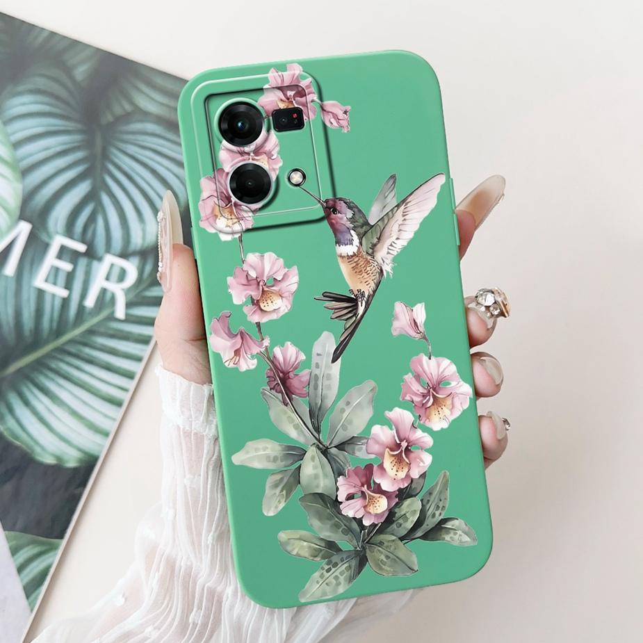 For Oppo F21 Pro 4G Case Reno7 4G CPH2363 Stylish Candy Painted Cover Soft TPU Phone Case For Oppo Reno8 Reno 7 F21Pro 4G Fundas
