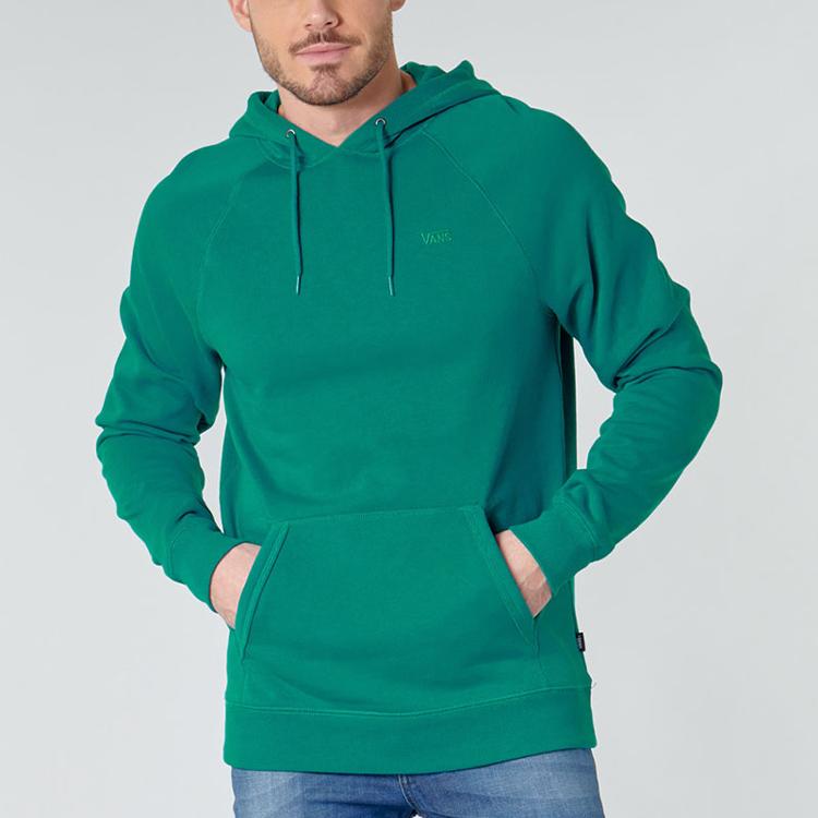 Vans Solid Color Casual Sports Fleece Hoodie Men hoodies Green VN0A3HPZUUX1