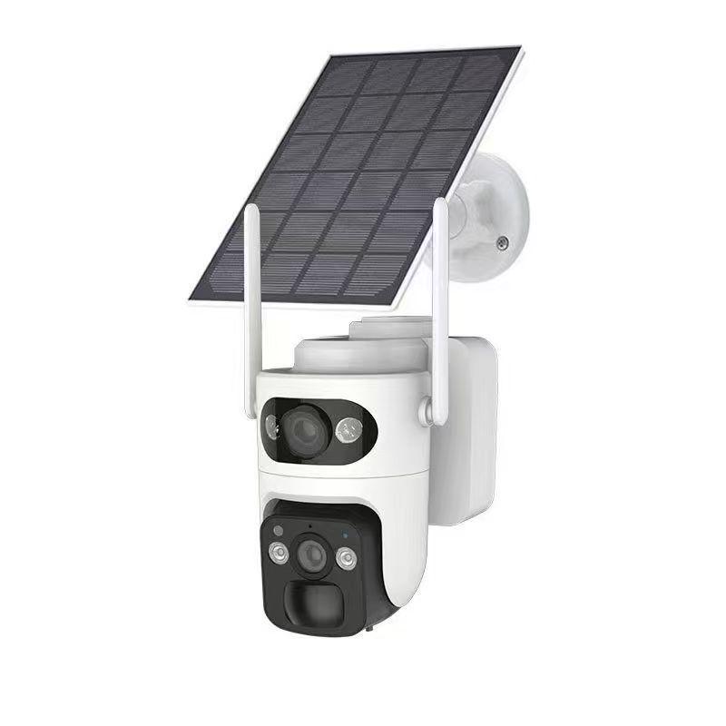 Dual-Lens Wireless Solar 360° Panoramic Camera with Low Power Consumption