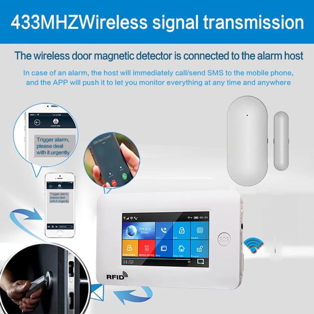 PGST door sensor, intelligent home door and window security detection, door opening alarm, 433MHz door detector, used to detect