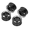 4pcs RC Aluminium Alloy Wheel Rim Hubs for MN86 1 12 RC Crawler Upgrade AccessoriesBlack