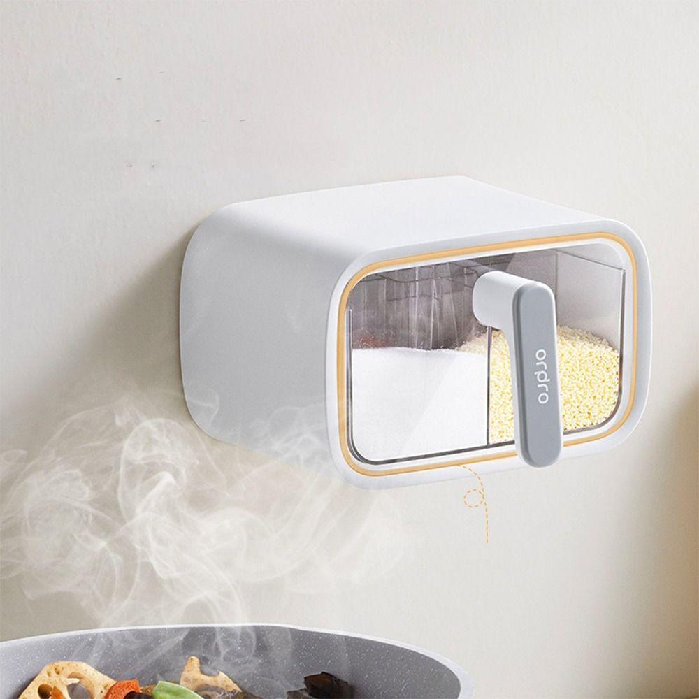 Seal Moisture-proof Seasoning Storage Box Wall Mount Seasoning Container Kitchen Supplies