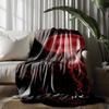 Red Jellyfish Pattern Microfiber Flannel Cover Blanket Bedroom Living Room Sofa Soft And Comfortable Home Decoration