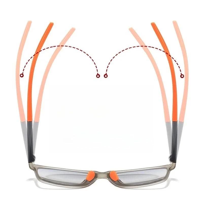 Square Frame Reading Pochromic Glasses Eye Protection Blue Ray Blocking Eyewear Flexible Color Changing Presbyopia Sunglasses