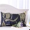 Down Comforter Set 3-piece Ultra-fine Fiber 3D Exotic Retro Gold Printed Bedding Set with Zipper Closure Pillowcase Duvet Cover