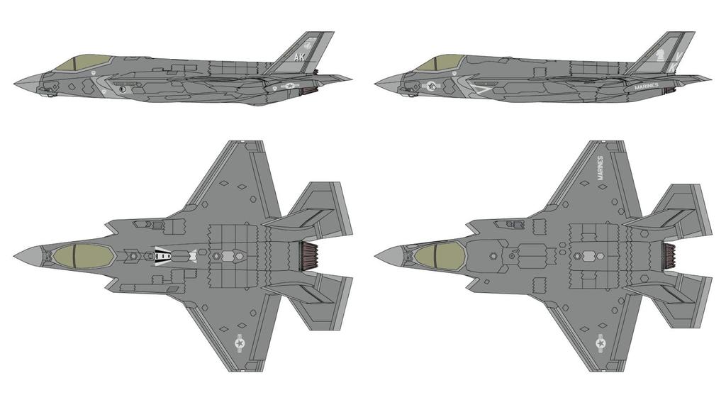 Pit Road 1/700 Skywave Series Modern U.S. Military Aircraft Set 4 Plastic Model S84 (Airplane)