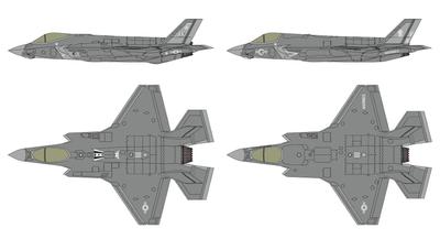 Pit Road Skywave Series Modern Military Aircraft Set 4 Plastic Model S84 1/700 U.S. (Airplane)