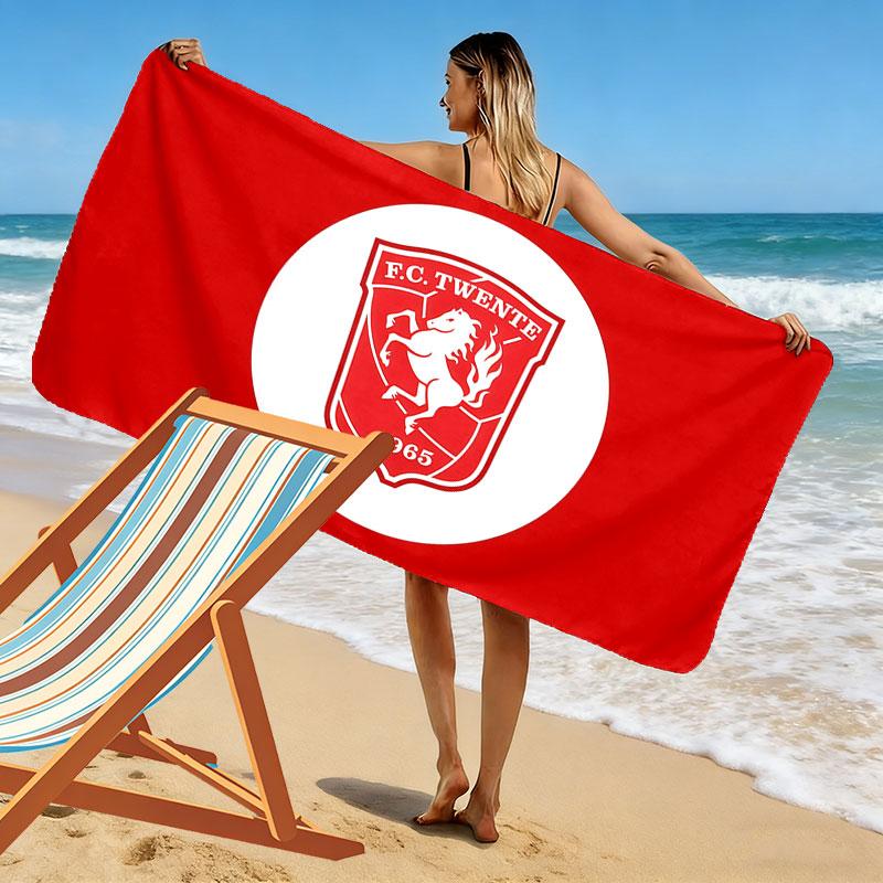 FC Twente Print Beach Towel, Large Soft Quick Dry Towel for Beach Camping Swimming