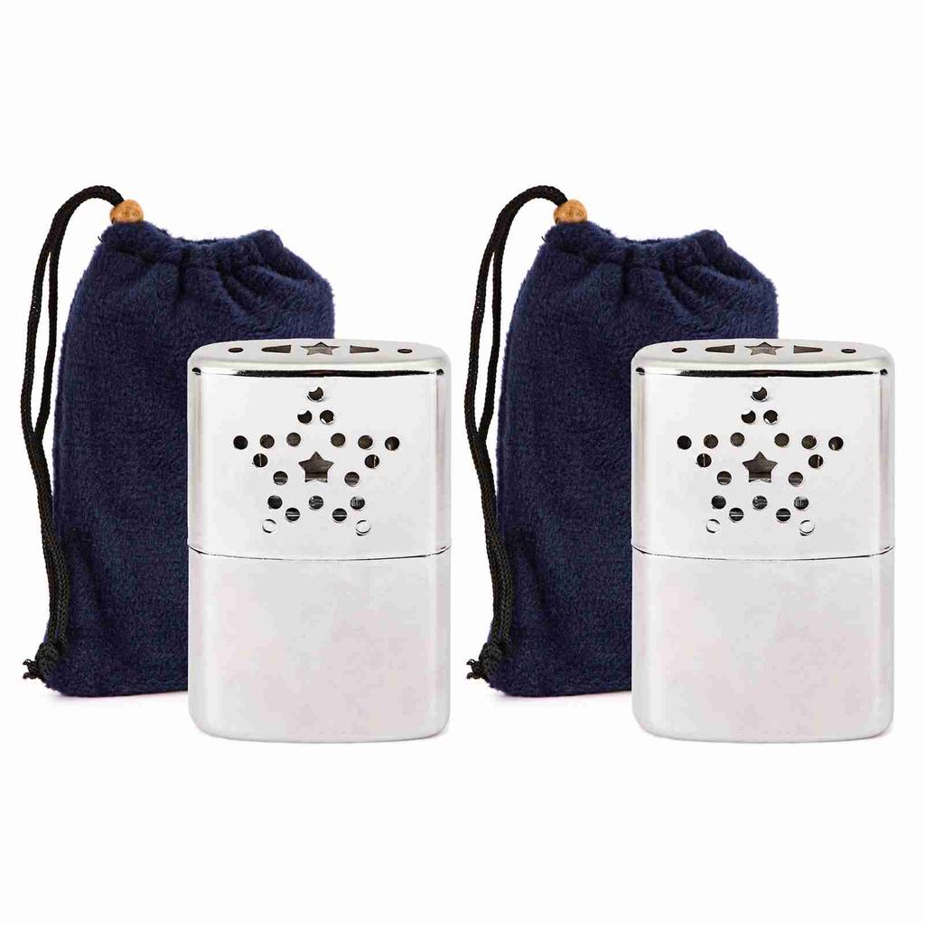 Portable Hand Warmer Outdoor Portable Lightweight Metal Hand Warmer with Pouch for Fishing Camping Hiking Hand Warmer with Pouch