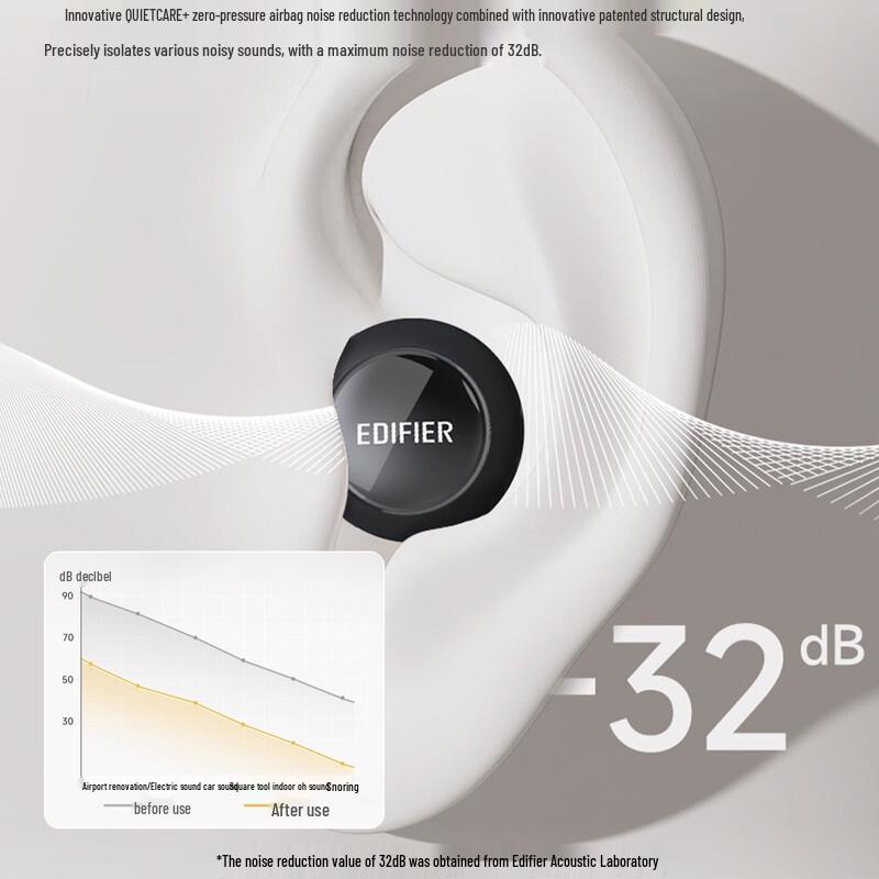 

Edifier Noise Cancelling Silicone Sleep Earbuds