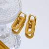 Twisted Spiral Stainless Steel Earrings Stainless Steel Drop Dangle Earrings  For Women