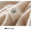 2026 Autumn/Winter Women's Pure Cashmere Round Neck Loose Knit Cardigan Sweater, Solid Color, Long Sleeve.