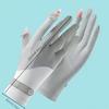 Sun Protection Gloves For Women Breathable Sunscreen Ice Silk Gloves Colorful Elegance Thin Design Outdoor Cycling Sports Gloves