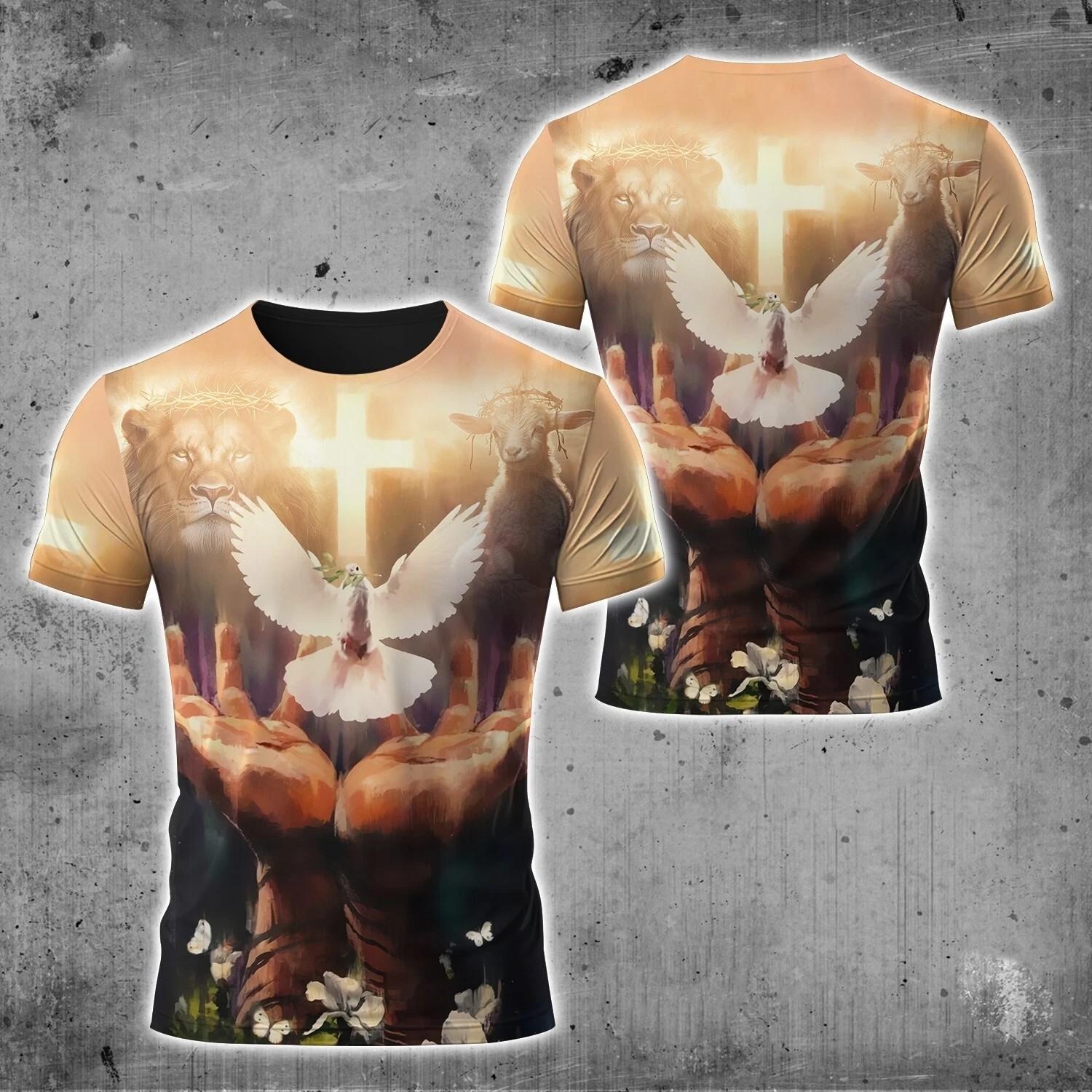 Jesus Holy Spirit Christian 3D Shirt All Over Printed Shirt Full size S-5XL XXL