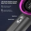 Portable High-Speed USB-Rechargeable Handheld Fan with Digital Display and Variable Speed