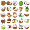 Coconut Doodle Cartoon Fruit Sticker Set: 50 Waterproof Sheets for Journals, Phone Cases, Luggage