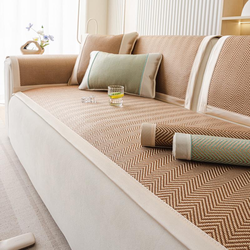 Rattan Mat Sofa Cushion Summer Mat Cool Cushion Seat Cushion Non-Slip Summer New Sofa Cover Cloth Towel