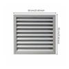 Louvered Ventilation Grille Weather-Resistant Aluminum Vent Cover Wall