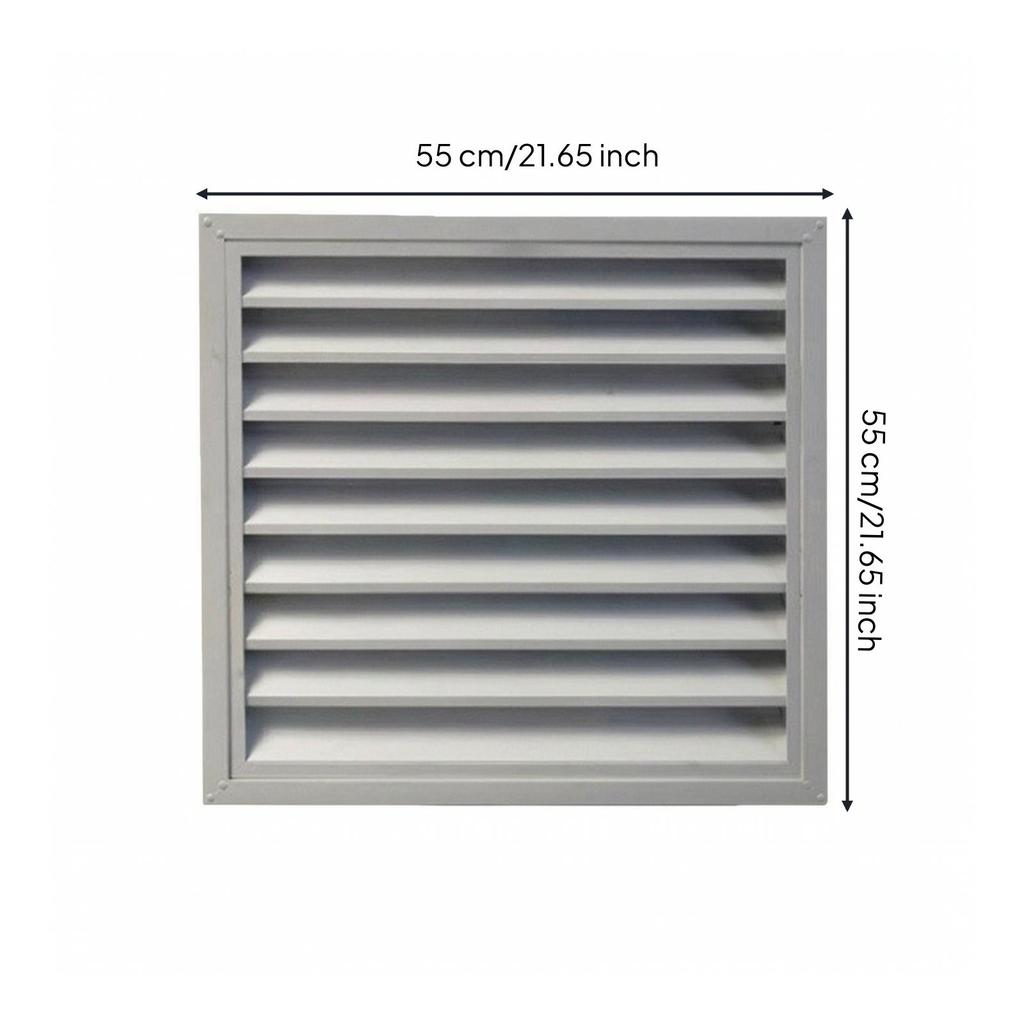 Louvered Ventilation Grille Weather-Resistant Aluminum Vent Cover Wall