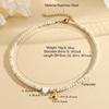 Bohemian Choker neck Initial necklaces heart-shaped shell letter pendant beads Women's stainless steel necklace woman trend2025