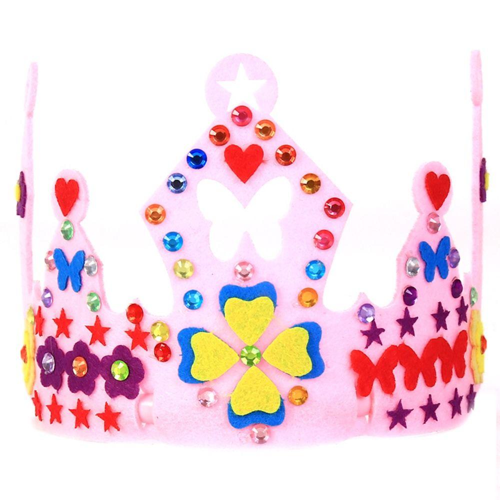Montessori Kids DIY Arts Hats Handicrafts Queen Crown Head Band Hair Band Craft Hat Toy  Gift