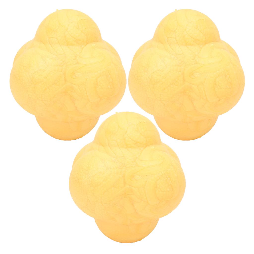 3pcs Hex Bounce Reaction Ball TPR Coordination Reflex Exercise Sports Fitness Training Ball