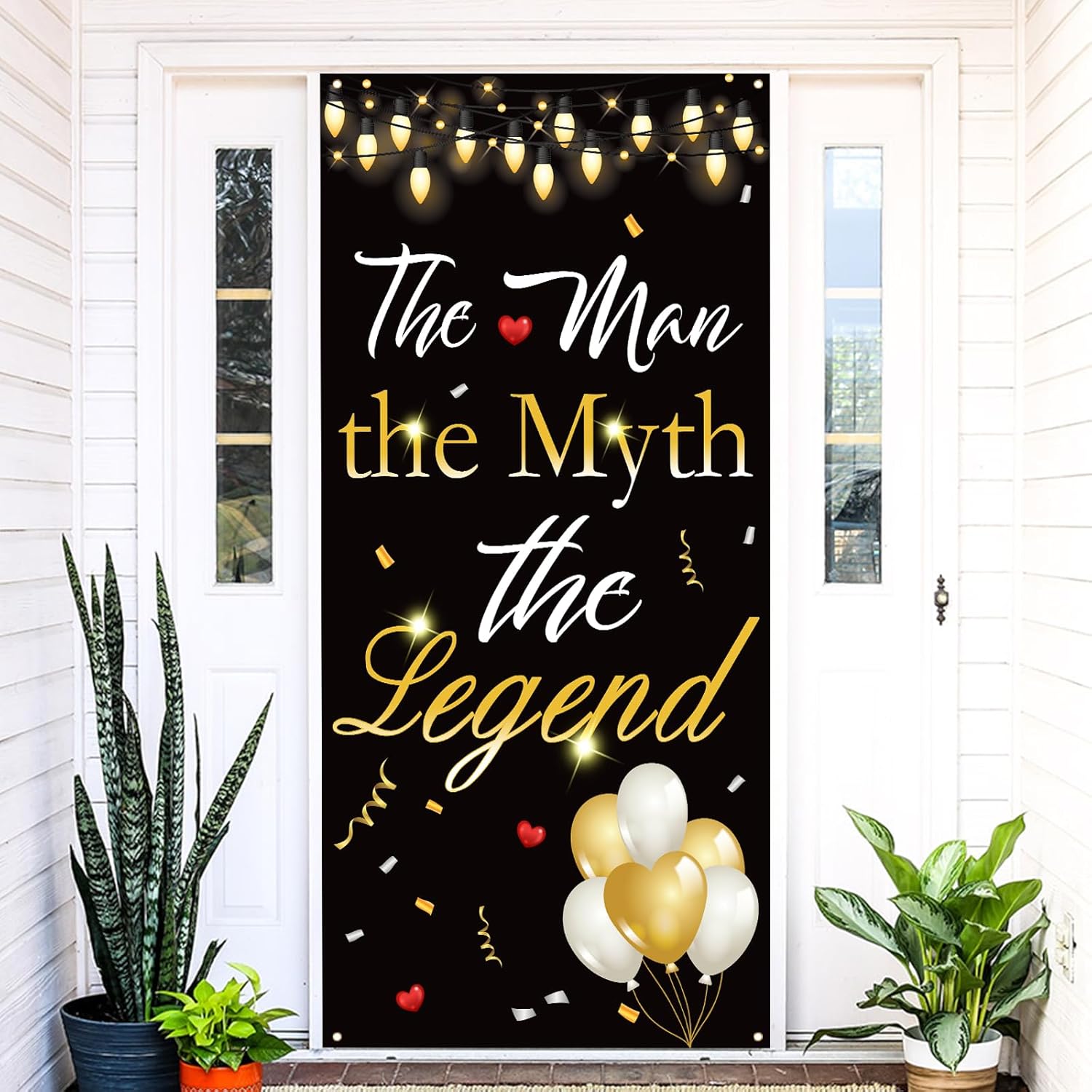 Labakita The Man The Myth The Legend Door Banner, Men s Birthday Decorations for Door, Happy Birthday Dad Banner, Father s Day Party Decorations,