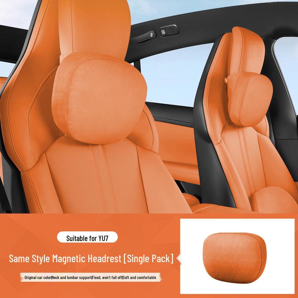 Magnetische Kopfstütze Lendenwirbelstütze für Xiaomi YU7: Bequemes Nackenkissen & Auto-Innenzubehör