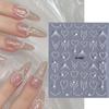 Nagelaufkleber 5D Simulation Perle Dekor Maniküre Decals DIY Selbstklebende Schieber Nageldekoration
