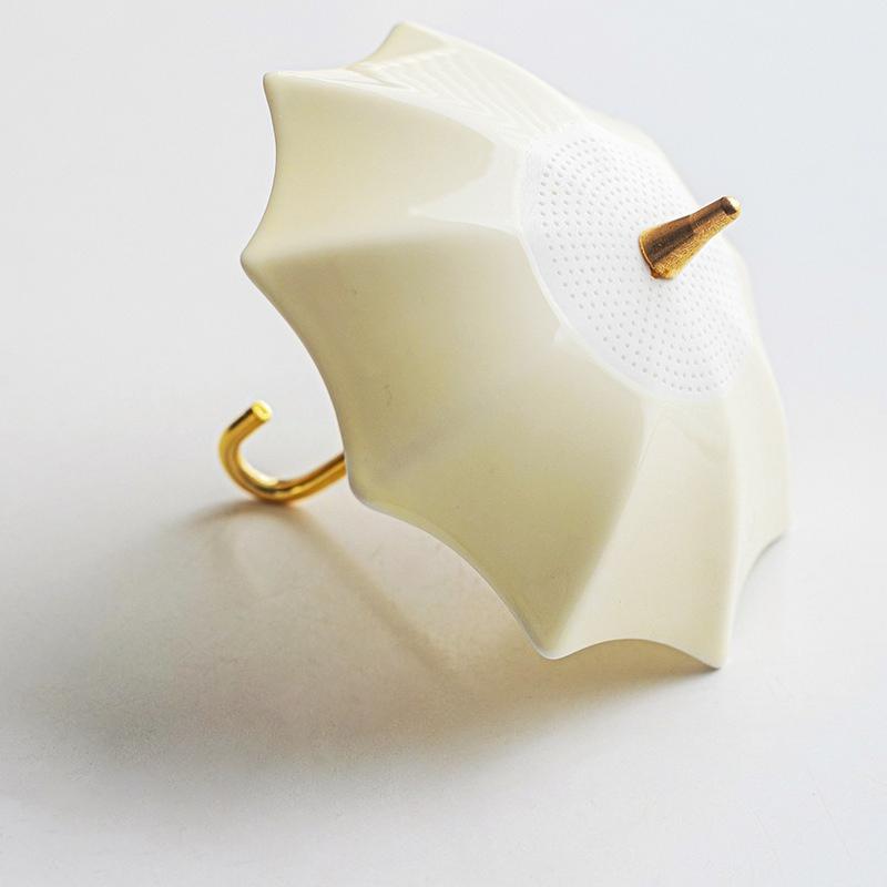 Creative Umbrella Tea Filter Tea Leak Ceramic Tea Filter Tea Barrier Suet Jade Tea Filter Kung Fu Tea Set Ornament