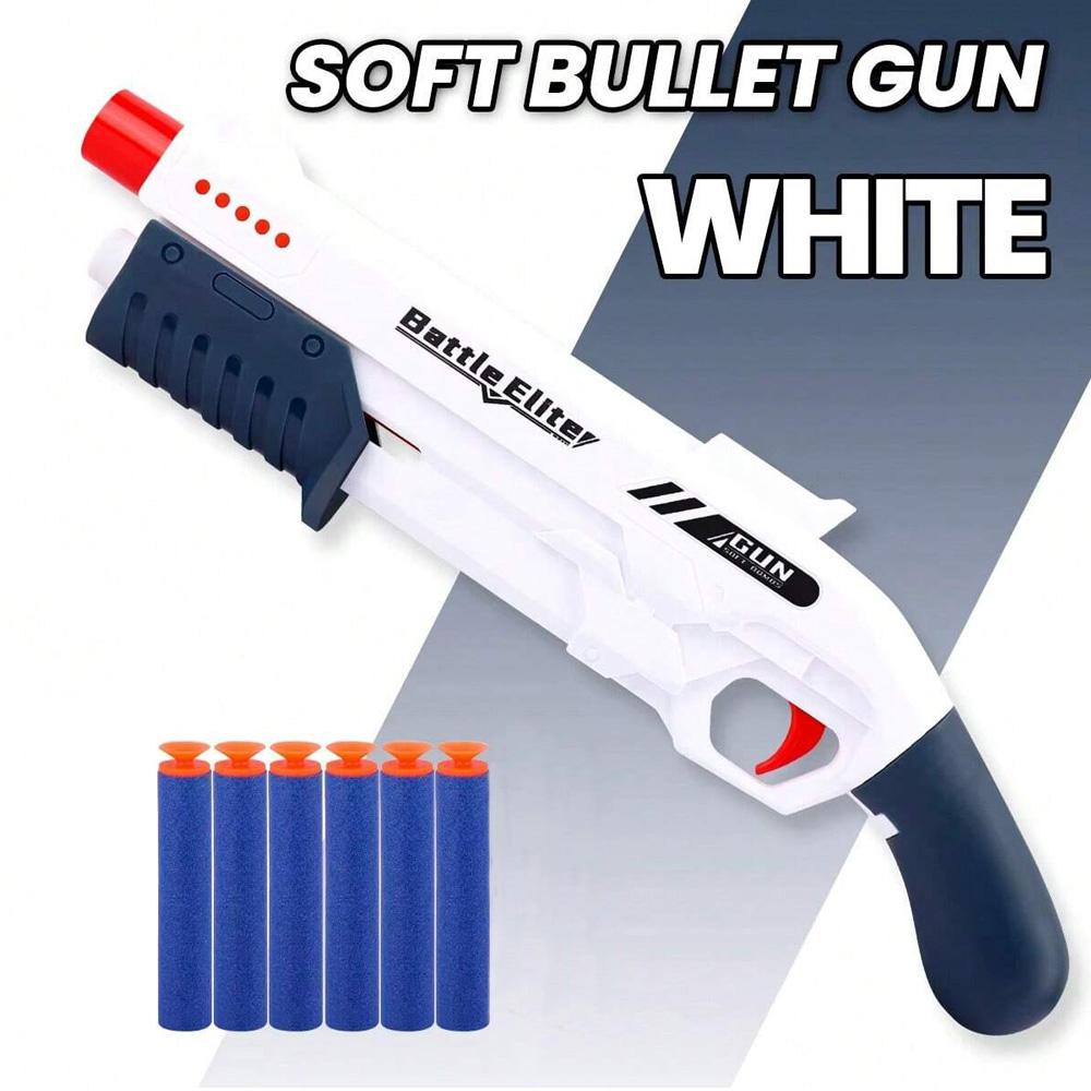 Outdoor Durable Soft Bullet Blaster Manual Foam Dart Launcher Battle Toy,Play Gun for Boys & Girls,Halloween&Christmas Gitfs