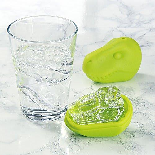 Calorata Tyrannosaurus Rex Skull Ice Tray (Green) Silicone Ice Cube Tray (Microwave/Dishwasher Safe) Chocolate Mold for Baking (Heat Resistant) Dinosa