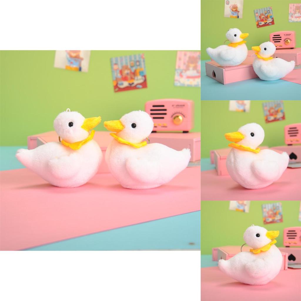 Adorable Plush Duck Keychain Cute Duck Stuffed Animal Short Plush Bag Accessory