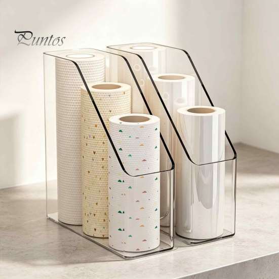 Horizontal Desk Organizer Kitchen Cling Film Organizer, Space Saving Durable Storage Box, Large Hair Accessory Case Capacity Vertical Bin, for