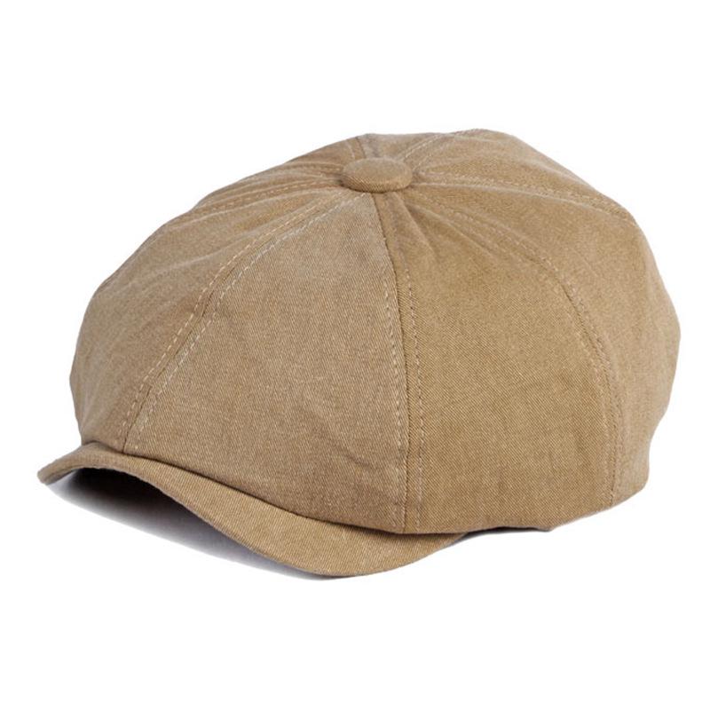 Unisex Vintage Cotton Duckbill Cap: Spring, Autumn & Winter Retro Solid Beret