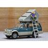 TOMYTEC Tomica Limited Vintage Neo 1/64 Scale LV-N206c Mitsubishi Pajero Mid-Roof Wide VR with Optional Parts, Green/Beige, 1991 Model, Includes Tent