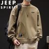 JEEP SPIRIT Men's Casual Crew Neck Long Sleeve Sweatshirt