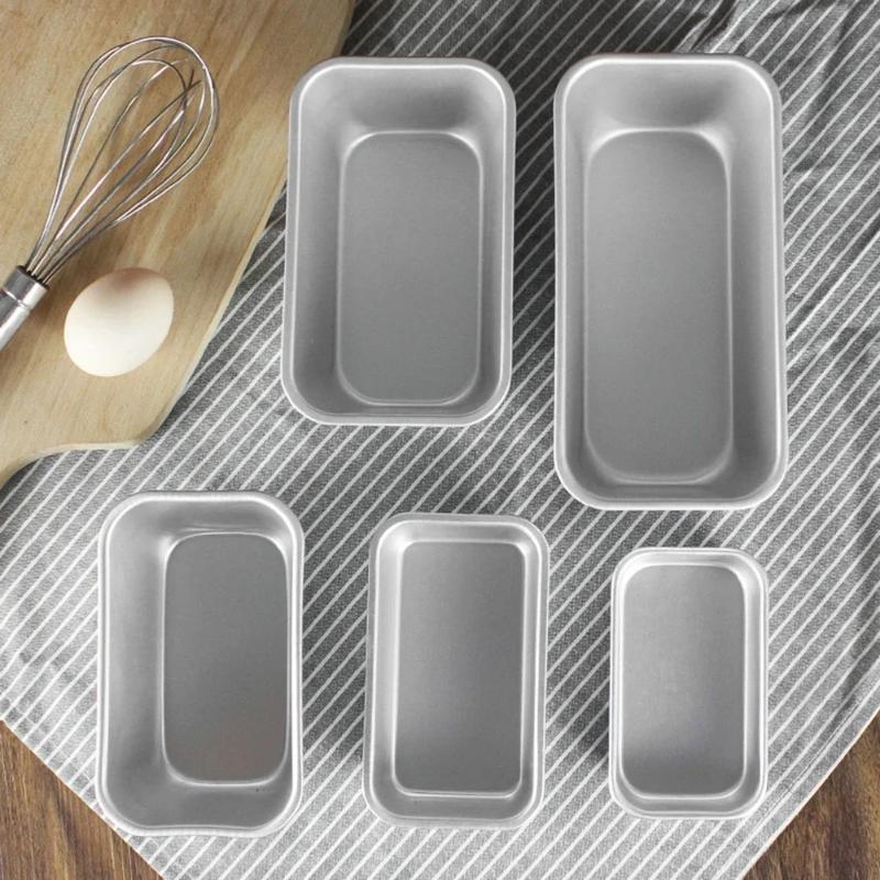 1Pc Square Box Mold Baking Tool Aluminum Alloy Non-Stick Bread Cheese Cake Toast Pan Diy Kitchen Baking Cake Mold Bread Pan