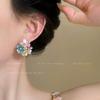 Vacation Style Dopamine Flower Earrings Women's Summer Sweet Temperament Versatile High-end Stud Earrings Silver Needle Earrings