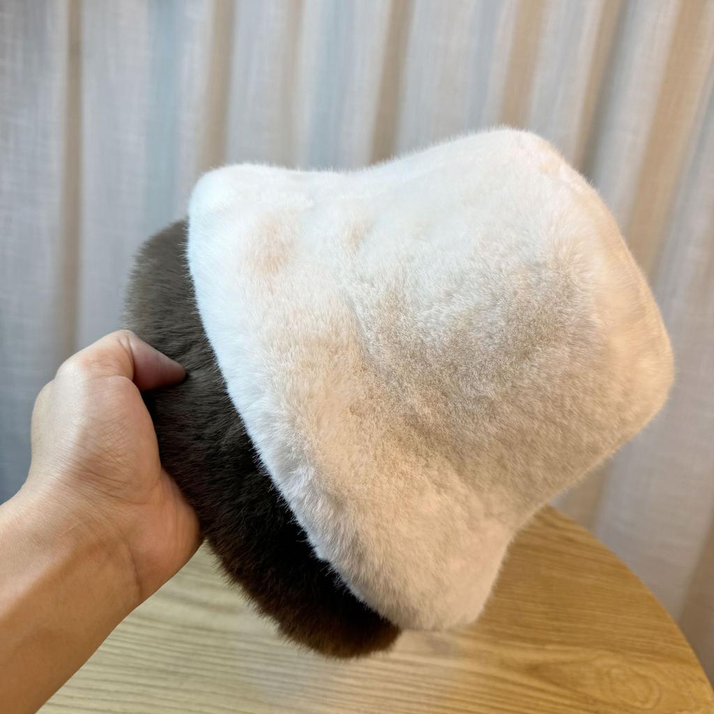 Hat Girls Winter New Thickened Warm Ear Protector Basin Hat Plush Bucket Hat
